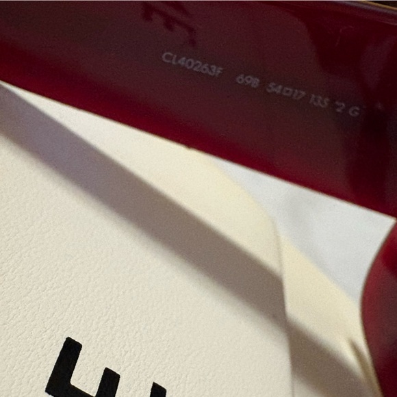 Celine Deep Red Square Sunglasses - Picture 4 of 6